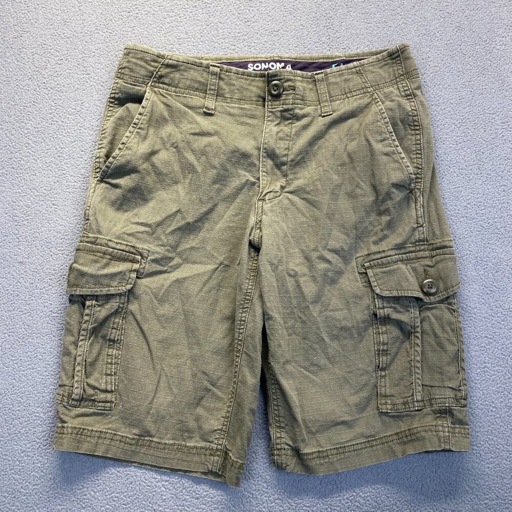 Sonoma Shorts Mens Size 30 Outdoors Cargo‎ Work Wear Casual,Hiking,Green